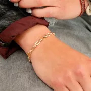 4.8mm Fancy Rectangle Rounded Chain - Gold Tone x50cm