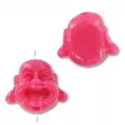 Buddha's head 12mm Hot Pink x1