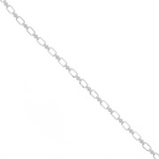 4.8mm Fancy Rectangle Rounded Chain - Silver Tone x50cm|raw }}