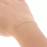 0.6mm 316L stainless steel Paloma mesh chain - gold tone x50cm