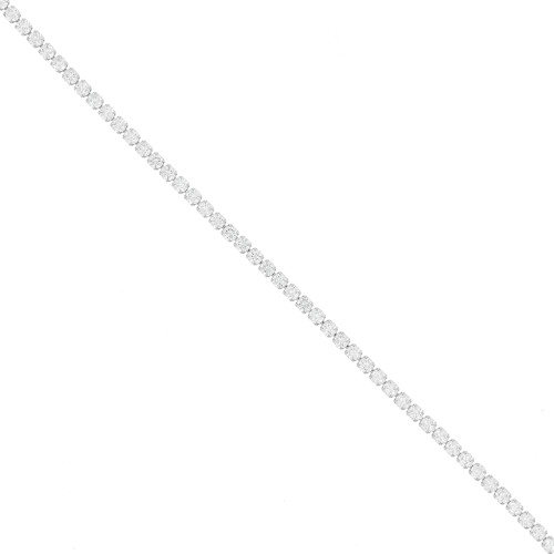 3mm 304 Stainless Steel Cut zirconium oxide Rhinestone Chain - Crystal x50cm