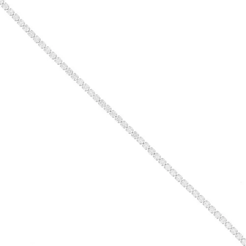 3mm 304 Stainless Steel Cut zirconium oxide Rhinestone Chain - Crystal x50cm