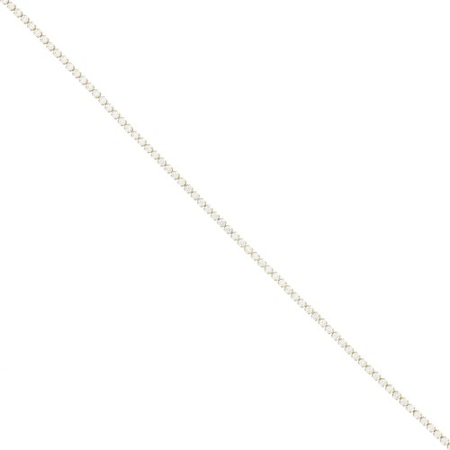 2mm 304 Stainless Steel Cut zirconium oxide Rhinestone Chain - Crystal - Gold Tone x50cm