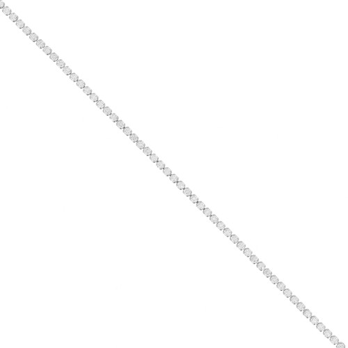 2mm 304 Stainless Steel Cut zirconium oxide Rhinestone Chain - Crystal x50cm