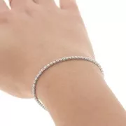 2mm 304 Stainless Steel Cut zirconium oxide Rhinestone Chain - Crystal x50cm