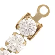 304 stainless steel End for 3mm rhinestone chain - Gold tone x4