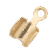 304 stainless steel End for 2mm rhinestone chain - Gold Tone x4