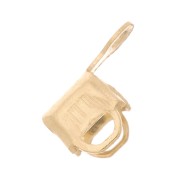 304 stainless steel End for 2mm rhinestone chain - Gold Tone x4