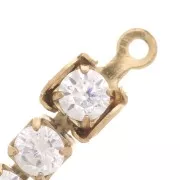 304 stainless steel End for 2mm rhinestone chain - Gold Tone x4