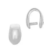 6x4mm 925 Sterling Silver Pendant holder x1