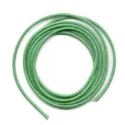 Cotton waxed cord 1mm Green x5m