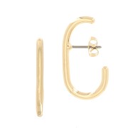 28.5x15.5mm Design EarStuds - Fine Gold plated x2|raw }}