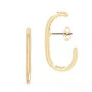28.5x15.5mm Design EarStuds - Fine Gold plated x2