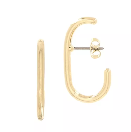 28.5x15.5mm Design EarStuds - Fine Gold plated x2