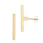 26.5x2.5mm Design EarStuds - Fine Gold plated x2|raw }}