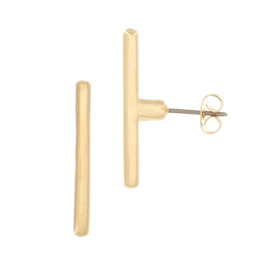 26.5x2.5mm Design EarStuds - Fine Gold plated x2