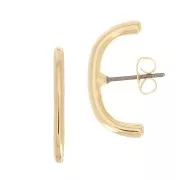 20.5x10mm Design EarStuds - Fine Gold plated x2