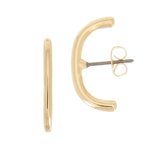 20.5x10mm Design EarStuds - Fine Gold plated x2
