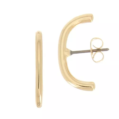 20.5x10mm Design EarStuds - Fine Gold plated x2