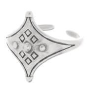 Ethnic Tuareg style adjustable ring - Fine Antique silver plating x1|raw }}