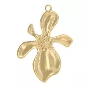 36x26mm Flower Pendant - Fine Gold plated x1