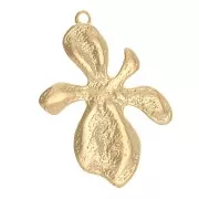 36x26mm Flower Pendant - Fine Gold plated x1