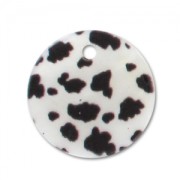Mother-of-Pearl printed sequin 20mm Dalmatian x1