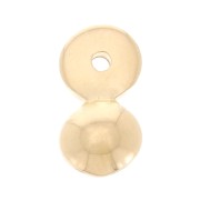 12x6.5mm Ball Charm - Fine Gold plated x1