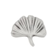 9x8mm Ginkgo slider bead for 5 mm laces - Fine Antique silver plating x1|raw }}