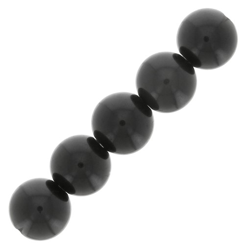 8mm Round gemstone beads - Obsidian x10