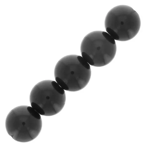 8mm Round gemstone beads - Obsidian x10