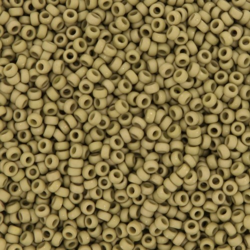 Miyuki Seed Beads 15/0 2032 - Mat Opaque Golden Olive Luster x8g