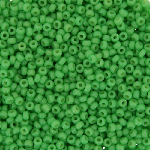 Miyuki Seed Beads Duracoat 15/0 4476 - Dyed Opaque Fiji Green x8g