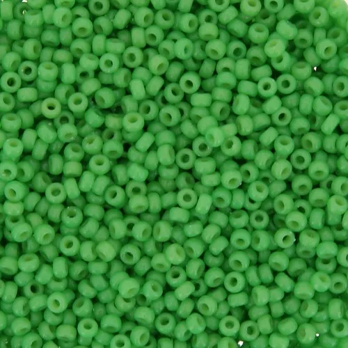 Miyuki Seed Beads Duracoat 15/0 4476 - Dyed Opaque Fiji Green x8g