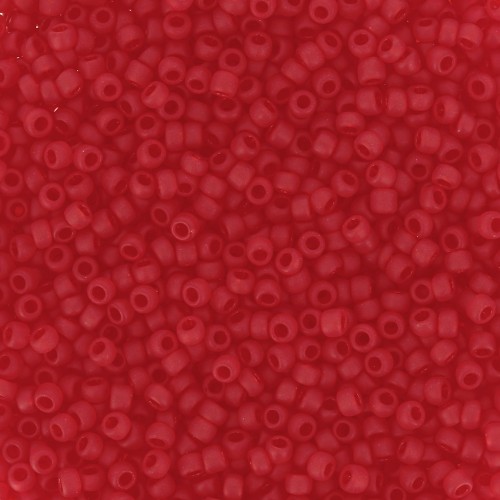 Toho Seed beads 15/0 TO15R5BF - Transparent Siam Ruby Frosted x8g