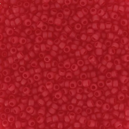 Toho Seed beads 15/0 TO15R5BF - Transparent Siam Ruby Frosted x8g