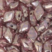 8x5mm 2-holes Gemduo Czech Glass beads - Crystal Gleam Green Glaze x10g|raw }}