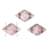 8x5mm 2-holes Gemduo Czech Glass beads - Crystal Gleam Green Glaze x10g