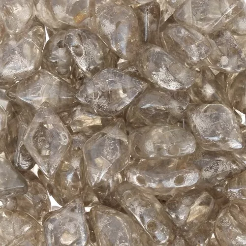 8x5mm 2-holes Gemduo Czech Glass beads - Crystal Gleam Orange Glaze x10g
