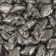 8x5mm 2-holes Gemduo Czech Glass beads - Crystal Gleam Copper Glaze x10g