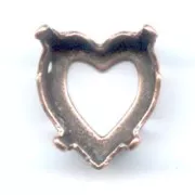 Cabochon setting PureCrystal 4800 Heart-shaped 11x10mm Copper-colored