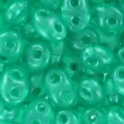 Twin beads 2.5x5mm Green Pearl x20g