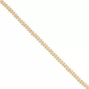 6mm stainless steel 304 Fancy herringbone chain - Gold Tone x50cm
