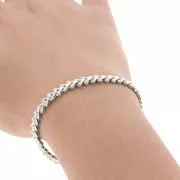 6mm stainless steel 304 Fancy herringbone chain x50cm