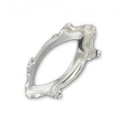 925 Sterling Silver Navette cabochon setting 15x7mm x1|raw }}