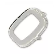 925 Sterling Silver setting Classical Baguette 18x13mm x1