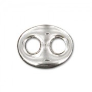 925 Sterling Silver Coffee grain spacer 12x9mm x1|raw }}