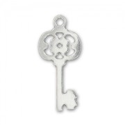 Sterling silver charm Key 21mm x1