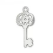 Sterling silver charm Key 21mm x1