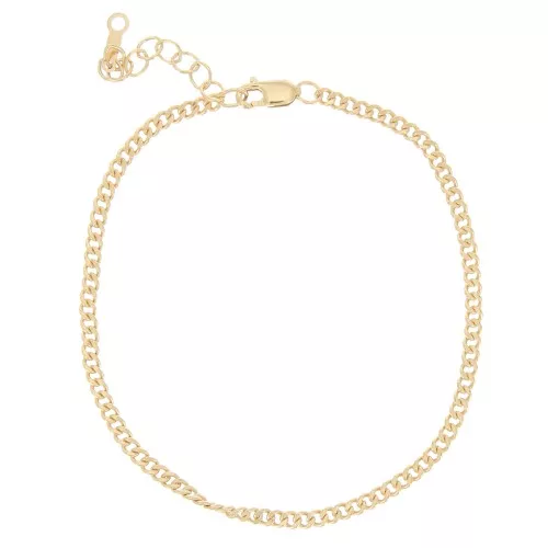 Bracelet with 2.3 mm Gold filled Curbed Bracelet x16.5 cm